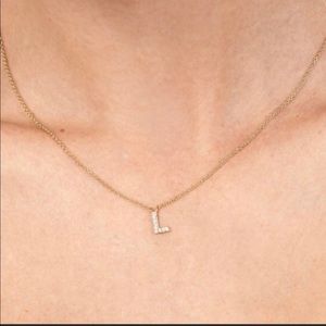 ⭐️14K Gold Plated W/ Pave CZ Initial Pendant⭐️